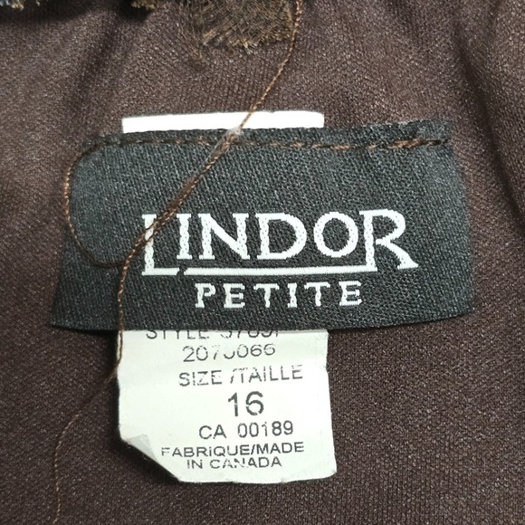 Vtg Lindor Skirt Womens 16 Petite Brown Blue Paisley Pull‎ On Lined Flowy Grunge - Picture 6 of 11